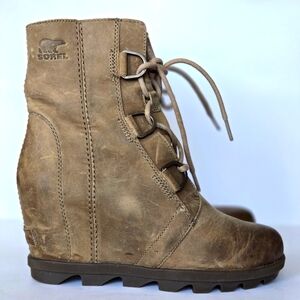 Sorel Joan Of Arctic Wedge Mid Boot Dark Fog-Sz 7